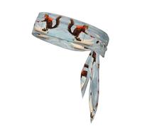 Water Skiing fox Squirrel Print Sports Head Tie Bandanas â€“ Comfortable Athletic Sweatbands for Running, Yoga, Cycling, and More