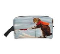 Water Skiing Fox Squirrel Print Storage Bag - Toiletry Shaving Dopp Kit, Travel Cosmetic Bags, Packing Organizer, Portable Pouch