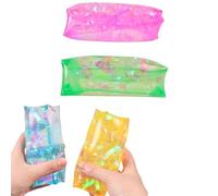 Water Snake 2Pieces Water Wiggler, Confetti Ribbon Inside, Stress Anxiety Relief, Soft Rubber Squeeze Toys, for Autism And Party Favours