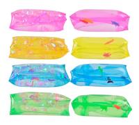 Water Snake Wriggling Toy - Contains confetti and marine life, highly elastic, relieves stress and anxiety, suitable for adults, compressible sensory squeeze toy(Color sent randomly).