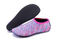 Water Socks for Mens Womens - Summer Swim Socks Quick Dry Barefoot Shoes for Beach Surfing Diving Yoga Exercise (Purple Line, Adult, Men, 7.5, Numeric Range, UK Footwear Size System, 8.5, Medium)