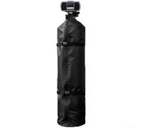 Water Softener Cover, 1 Pack Black Jacket, Heavy Duty 600D Oxford Fabric, Waterproof Zipper with Buckles, UV Resistant Outdoor Protection for Garden(9 * 48in)