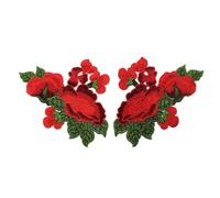 Water Soluble Ethnic Style Embroidery Applique for DIY Wrist Clothing - Perfect for Creative Projects(Red)