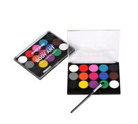 Water Soluble Human Body Paint For Children's Facial Stage Makeup Art Opera Model Makeup Special Face Color Face Towels Makeup (Black, 14.5x10.5cm)