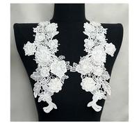 Water Soluble Milk Silk Pear Flower 3D Multi-layer Cloth, Corsage Decoration for Women (5 Pair)