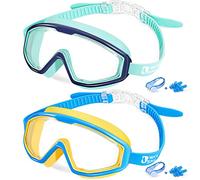 Water Space Kids Swimming Goggles, 2 Pack Swim Goggles for Kids 3-6 6-14 Children Girls Boys Toddler Junior Age 3 4 5 6 7 8 9 10 11 12 13 14 15 Years Old
