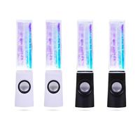 Water Speaker | White or Black Water Dancing Speaker, Liquid speakers with LED Light Show, Modern Style Dual Multimedia Music Speakers for PC, Laptop, Gaming, Home, Party, Visual Fountain Audio System