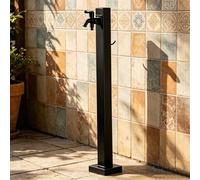 Water Spigot Frost Proof Yard Hydrant, Vertical Water Column Outdoor Double Faucet with Hose Stand, Heavy-Duty Free-Standing Garden Tap for Yard, Garden, Farm Irrigation(Style 1,Height: 60cm/23.6in)