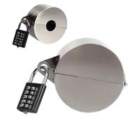 Water Spigot Security Cover, 7.6x4cm Faucet Lock Cover, Outdoor Water Faucet Lock, Water Spigot Security Device,Stainless Steel Outdoor Tap Cover with Combination Lock to Prevent Vandalism, UNA
