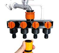Water Spigot Splitter,4-Way Hose Spigot Distributor - Watering Sealing Distributor,for Backyard Outdoor RV Sewer Camping Agriculture Landscape Garden Lawn