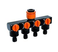 Water Spigot Splitter | 4-Way Tubing Spigot Splitter,Watering Sealing Distributor,for Camping Agriculture Landscape Garden Lawn Backyard Outdoor RV Sewer