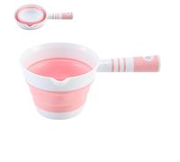 Water Spoon, Foldable Bath Pourer, Kitchen Scoop Ladle 26.8x16.3cm/10.55x6.42 Inches Multipurpose & Lightweight Material/Ergonomic & Space-Saving Design for Shower Garden Cooking