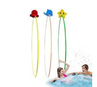 Water sports swimming through rings, underwater swimming through rings, 3 x underwater pool training program, high stability swimming, diving ring for girls aged 4 to 12 birthday