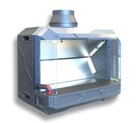 Water Spray Booth for Airbrushing, 6L Water Tank, Dual-Channel Negative Pressure Air Intake, Integrated Sink for Model Craft Painting