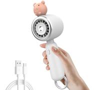 Water Spray Fans, Handheld Mini Cartoon Portable Usb Charging Fan, 1200mAh Cute Pig Fan Outdoor In Summer,Suitable For Boys And Girls In Summer