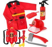 Water Spray Firefighter Toy Set Fireman Pretend Costume Axe Accessory Material Engaging Details gray axe head suitable for children imaginative play playdates family outings