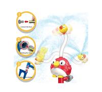 (Water Spraying Bird-Red) 25 water spray rocket baseball helicopter frog outdoor sprinkler toy lawn water play toy