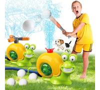 Water Sprinkler Baseball Toy Pools Toys for garden,2 in 1 Snail Summer Water Game with 2 Sprinkler Heads Yard Sprayer Splash Pad for Kids Sprinkler Summer Toys for Boys Girls Birthday,Toss Games