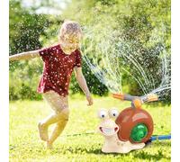 Water Sprinkler for Kids, Fire Hydrant Water Toy Hose Sprinkler Garden Spinning Sprinkler for Kid, Summer Outdoor Sprinkler Toys for Boy/Girls Gift 3-10 Years Old with Storage Bag (Brown Snail)