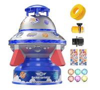 Water Sprinkler for Kids, Grass Sprinkler, Portable 360-degree Rotating Lighted Flying Saucer for Toddler Pet Cooling Gardening Watering Beach Trip School Playground RV