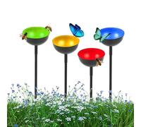 Water Station for Bees in Your Garden, 4 Stakes Stainless Bee Drinker | Rust-Resistant Outdoor Decoration for Yard Lawn Backyard