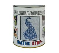 Water Stop Fiber, White Elastic Liquid Membrane, Ideal for Waterproofing All Surfaces, Made in Italy, Water-Based - 0,75 lt Format