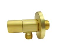 Water Stop Tap 1/2" - 3/8" Ceramic Square Wrench Angle Valve, Ideal for Home Bathrooms, Ships, Bars or Restaurants (Gold)