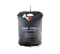 Water Storage and Shower Bag 20L for Camping Backpacking Beach Trips with Solar Heat Absorption and Sturdy Hanging Hook for Tree or Tent Mount (B Upgraded)