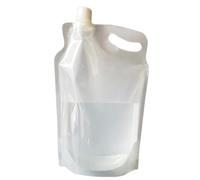 Water Storage Bag - 2L Folding Hydration Bladder, Reusable Transparent Drinking Reservoir, 31.5x20cm Dimensions + Flexible Drinking Tube, Food Grade PE Polyethylene - For Biking & Travel