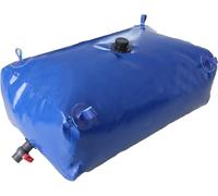 Water Storage Bag, Foldable Water Bladder Tank, Portable Plastic Container for Outdoor Rainwater Collection, 400L with On/Off Valve