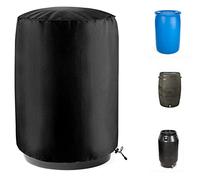 Water Storage Barrel Cover 55 Gallon Drum Cover UCARE Waterproof Outdoor 420D Oxford Cloth Universal Rain Snow Bucket Cover with Drawstring, All Weather Protection for Plastic Steel Water Barrel