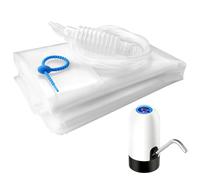 Water Storage Bladder 100Gal Bathtub Drinking Water Bag Food-Grade Storage Emergency Drinking Water Container, Comes with Hand Pump,Disaster and Hurricane Survival (1PCS)