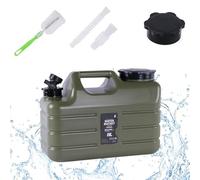 Water Storage Portable Bucket - Large Capacity Pe Square Sealing Cover, Tube Cleaning Brush Carrier, Dispenser Faucet Spigot Handle, Heavy Duty Durable System | Outdoor Self-Driving for Travel Picnic