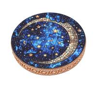Water Stream Drum Wood Sound Therapy for Yoga Class Office (8 inch) | Solid Wood, Carved Design, Woven Bands, Steel Beads, Lightweight Portable, Fits Meditation and Kids, Tilt for Water Sound