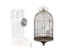 Water Supply for Birds, Bird Water Dispenser | Waterer for | Hangable Bird Water Dispenser, Automatic Food Feed for en Shot Cage Accessories