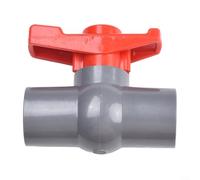 Water Supply Pipe Ball Valve Made from PVC, Featuring Sliding Socket Bond Connector, Sizes 20mm 25mm 32mm 40mm 50mm, Controls Liquid Flow (20mm)