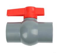 Water Supply Pipe Ball Valve Made from PVC, Featuring Sliding Socket Bond Connector, Sizes 20mm 25mm 32mm 40mm 50mm, Controls Liquid Flow (40mm)