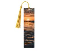 Water Surface in The Sunset Wooden Bookmark Perfect Decoration for Bookmarks Lovers Students Reading Book Club