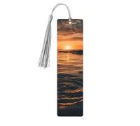 Water Surface in The Sunset Wooden Bookmark Perfect Decoration for Bookmarks Lovers Students Reading Book Club