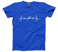 Water Swim Heartbeat Wild Swimming Enthusiast - Mens and Youth Unisex T-Shirt - Sports Hobby Fan L Blue