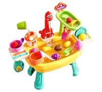 Water Table,Cute Dinosaur Faucet Play Food Accessories - Summer Outside Water Table Pool Toys,for Children Aged 3+ Preschoolers Beach Backyard Pool Cognitive Development