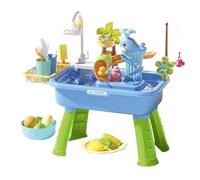 Water Table, Educational Beach Toys, Play Sink with Running Water, for Boys, Girls, Preschoolers, Backyard, Patio, Beach, Camping, Daycare, Home, Bathroom, Holiday