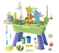 Water Table For Kids, 4 In 1 Play Sink With Pump And Running Water, Summer Outside Sensory Activity Pool Toys, Educational Waters Play Set For Garden, Indoor Waters Plays Toys For Home