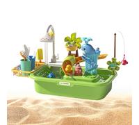 Water Table for Kids,Kids Sand and Water Table - Interactive Educational Sensory Toy with Pump for Outside Beach Develop Skills Hand-Eye Coordination Home Playtime Backyard Outdoor