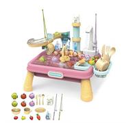 Water Table for Toddlers 3+, Water Table for Kids Ages 4-8 with Pump, Play Sink with Running Water, Kitchen Sink for Toddlers, Fishing Game and Outside Sensory Toys