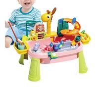 Water Table,Giraffe Faucet Educational Fishing Toy | Kitchen Play Sink Toy with Running Water,for 1-5 Years Old Preschoolers Cognitive Development Hand-Eye Coordination