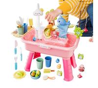 Water Table - Sand Toys | Sensory Play Table, Water Tables for Kids | Activity Sensory Playset | 4 in 1 Play Sink with Running Waters and Pump | for Boys Girls Ages 4-8 Summer Outdoor Pool