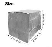 Water Tank Cover for 1000L IBC Container - Heavy-Duty 210D Insulating Foil Protection, UV-Resistant, Fits Standard Palletized Ta(Grey)