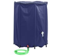 Water Tank Foldable 750L Blue PVC Collapsible Rain Barrel with Tap and Mesh incl