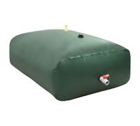 Water Tank Foldable PVC Green 2100L 2.2x1.9m with Tap Valve Heavy Duty